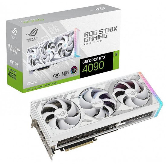 Graphics Card|ASUS|NVIDIA GeForce RTX 4090|24 GB|GDDR6X|384 bit|PCIE 4.0 16x|2xHDMI|3xDisplayPort|ROG-STRIX-RTX4090-O24G-WH