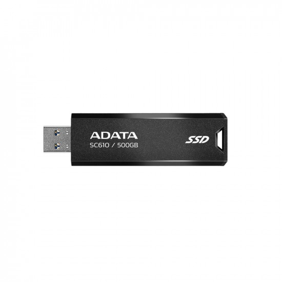 External SSD|ADATA|SC610|500GB|USB 3.2|Write speed 500 MBytes/sec|Read speed 550 MBytes/sec|SC610-500G-CBK/RD