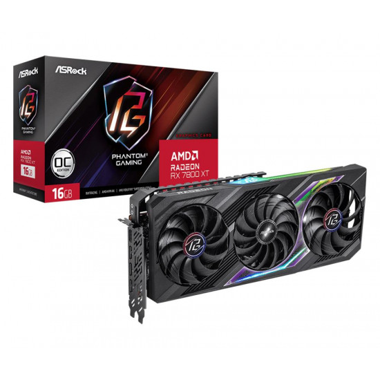 Graphics Card|ASROCK|AMD Radeon RX 7800 XT|16 GB|GDDR6|256 bit|PCIE 4.0 16x|GPU 2565 MHz|1xHDMI|3xDisplayPort|RX7800XTPG16GO