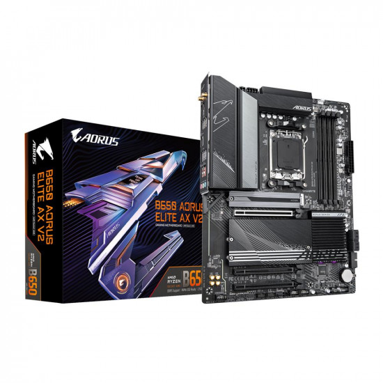 Mainboard|GIGABYTE|AMD B650|SAM5|ATX|Memory DDR5|Memory slots 4|1xPCI-Express 16x|2xPCI-Express 2.0 16x|3xM.2|1xHDMI|1xDisplayPort|4xUSB 2.0|7xUSB 3.2|1xUSB-C|1xRJ45|3xAudio port|B650AELITEAXV2