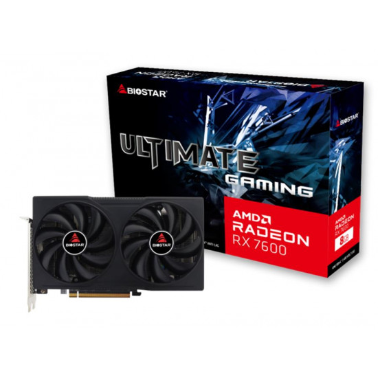 Graphics Card|BIOSTAR|AMD Radeon RX 7600|8 GB|GDDR6|128 bit|PCIE 4.0 16x|GPU 2250 MHz|Dual Slot Fansink|1xHDMI|3xDisplayPort|VA7606RM81