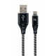 CABLE USB-C 1M BLACK/WHITE/CC-USB2B-AMCM-1M-BW GEMBIRD