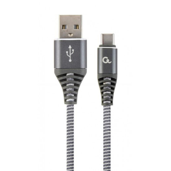 CABLE USB-C 2M SPACEGREY/WHITE/CC-USB2B-AMCM-2M-WB2 GEMBIRD