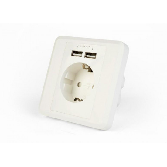 POWER SOCKET OUTLET W/2USB/EG-ACU2A2-01 GEMBIRD