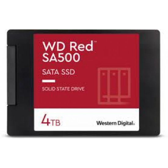 SSD|WESTERN DIGITAL|Red SA500|4TB|SATA 3.0|Write speed 520 MBytes/sec|Read speed 560 MBytes/sec|2,5