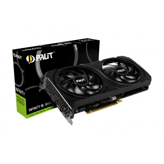 Graphics Card|PALIT|NVIDIA GeForce RTX 4060|8 GB|GDDR6|128 bit|PCIE 4.0 16x|GPU 1830 MHz|Dual Slot Fansink|2xHDMI|2xDisplayPort|NE64060019P1-1070L