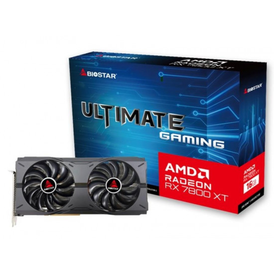 Graphics Card|BIOSTAR|AMD Radeon RX 7800 XT|16 GB|GDDR6|256 bit|PCIE 4.0 16x|Dual Slot Fansink|1xHDMI|3xDisplayPort|VA7806XMP2