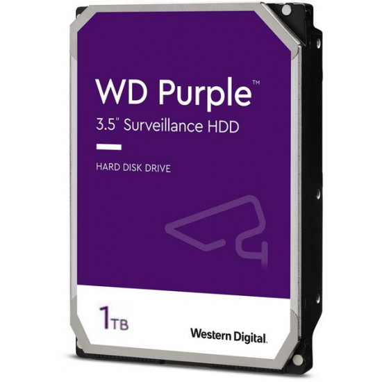 HDD|WESTERN DIGITAL|Purple|1TB|SATA 3.0|64 MB|5400 rpm|3,5