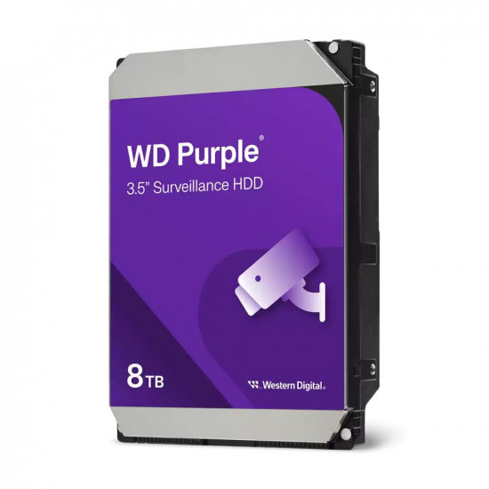 HDD|WESTERN DIGITAL|Purple|8TB|SATA 3.0|256 MB|5640 rpm|3,5