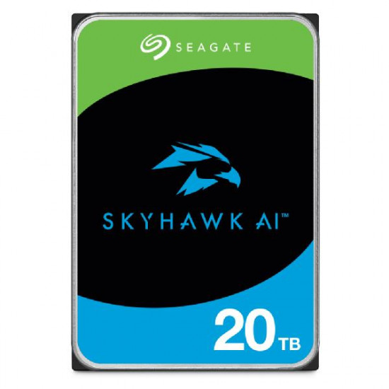 HDD|SEAGATE|SkyHawk AI|20TB|SATA 3.0|256 MB|7200 rpm|Discs/Heads 10/20|3,5