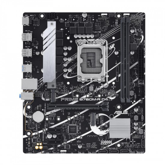 Mainboard|ASUS|Intel B760 Express|LGA1700|Micro-ATX|Memory DDR4|Memory slots 2|2xPCI-Express 4.0 1x|1xPCI-Express 4.0 16x|2xM.2|1x15pin D-sub|1xHDMI|4xUSB 2.0|4xUSB 3.2|1xOptical S/PDIF|3xAudio port|PRIMEB760M-RD4