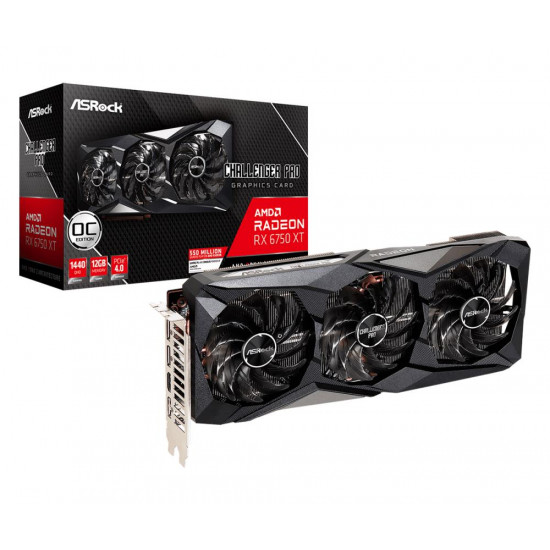 Graphics Card|ASROCK|AMD Radeon RX 6750 XT|12 GB|GDDR6|192 bit|PCIE 4.0 16x|GPU 2235 MHz|1xHDMI|3xDisplayPort|RX6750XTCLP12GO