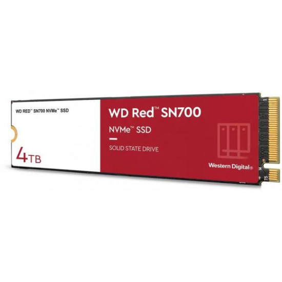 SSD|WESTERN DIGITAL|Red SN700|4TB|M.2|NVMe|Write speed 3100 MBytes/sec|Read speed 3400 MBytes/sec|TBW 5100 TB|WDS400T1R0C