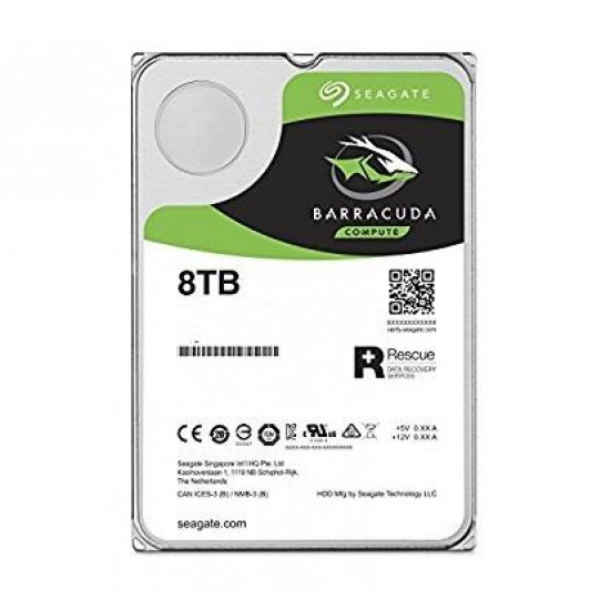 HDD|SEAGATE|Barracuda|8TB|SATA 3.0|256 MB|5400 rpm|Discs/Heads 4/8|3,5