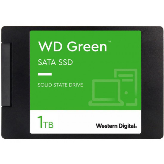 SSD|WESTERN DIGITAL|Green|1TB|SATA 3.0|SLC|Read speed 545 MBytes/sec|2,5