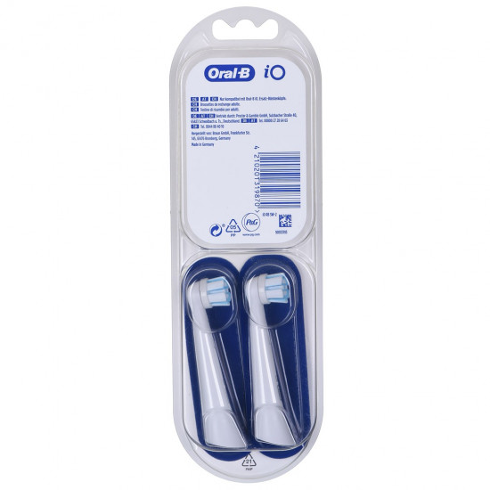 Oral-B | Replaceable Toothbrush Heads | iO Refill Gentle Care | Heads | For adults | Number of brush heads included 2 | Number of teeth brushing modes Does not apply | White