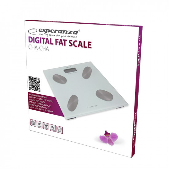 DIGITAL FAT SCALE CHA-CHA WHITE