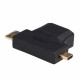 Akyga AK-AD-23 cable gender changer HDMI miniHDMI / microHDMI Black