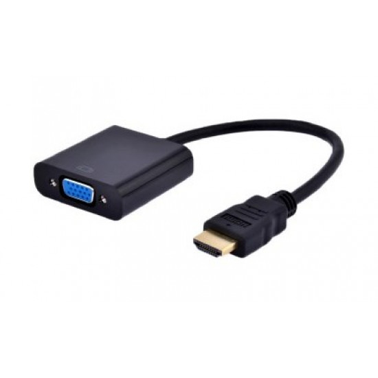 Gembird A-HDMI-VGA-03 video cable adapter 0.15 m HDMI Type A (Standard) VGA (D-Sub) Black