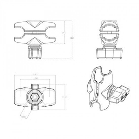 RAM Mounts Double Socket Arm