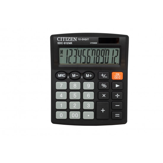 CITIZEN calculator SDC-812NR Desktop Basic Black