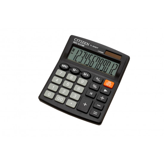 CITIZEN calculator SDC-812NR Desktop Basic Black