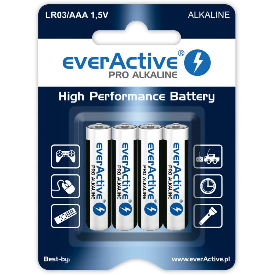 Alkaline batteries everActive Pro Alkaline LR6 AA - blister card - 4 pieces