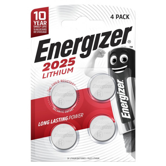 ENERGIZER SPECIALIZED BATTERIES CR2025 4 PIECES