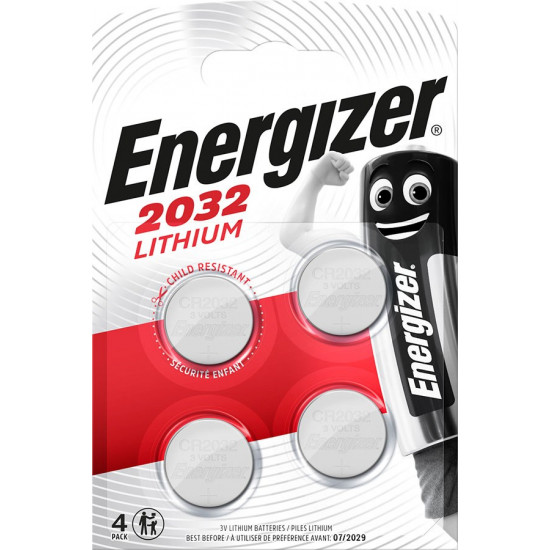 ENERGIZER SPECIALTY CR2032 3V BATTERIES 4 PIECES