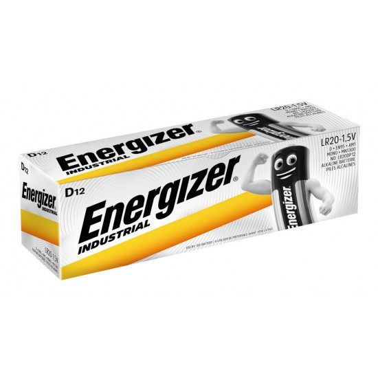 ENERGIZER INDUSTRIAL PRO D LR20 1.5V BATTERIES 12 PCS