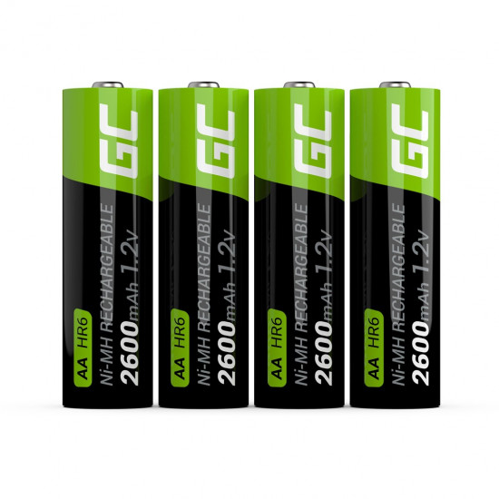 Rechargeable Batteries 4x AA R6 2600mAh