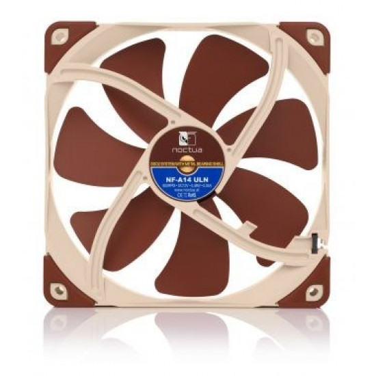 Noctua NOC-NF-A14-ULN computer cooling component Computer case Fan 14 cm Beige, Brown 1 pc(s)