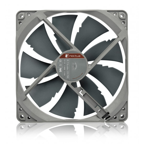 Noctua NF-P14S REDUX-1200 PWM computer cooling system Computer case Fan 14 cm Grey