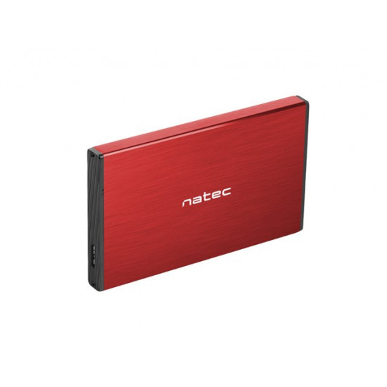 NATEC HDD ENCLOSURE RHINO GO (USB 3.0, 2.5, RED)