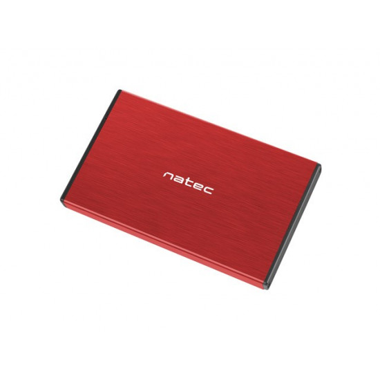 NATEC HDD ENCLOSURE RHINO GO (USB 3.0, 2.5, RED)