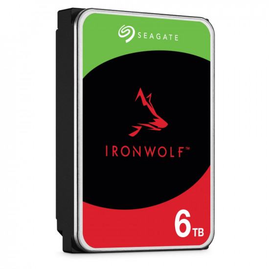 SEAGATE NAS HDD 6TB IronWolf 5400rpm 6Gb/s SATA 256MB cache 3.5inch 24x7 for NAS and RAID Rackmount systems BLK