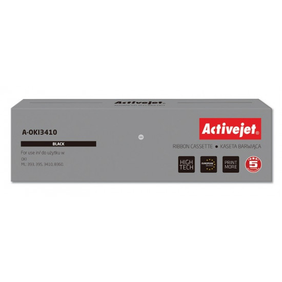 Activejet A-OKI3410 Ink ribbon (replacement for OKI 9002308 Supreme 10.000.000 characters black)