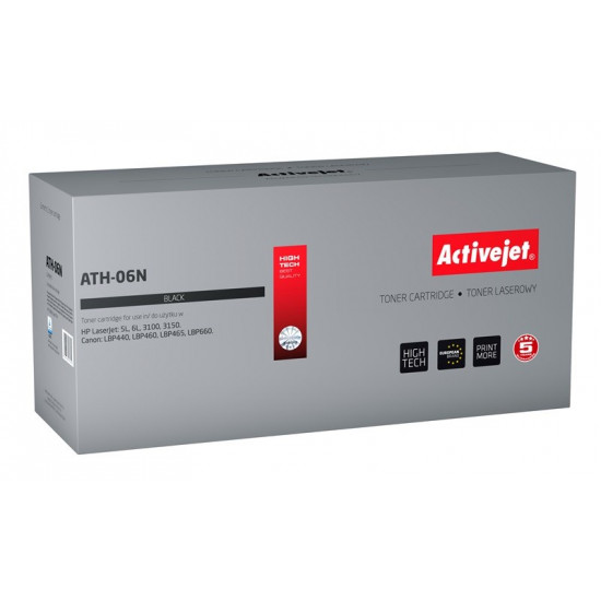 Activejet ATH-06N toner (replacement for HP 06A C3906A, Canon EP-A Supreme 2800 pages black)