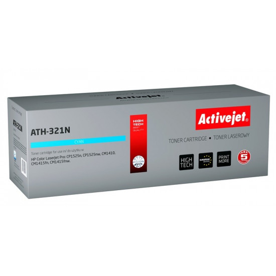 Activejet ATH-321N toner (replacement for HP 128A CE321A Supreme 1300 pages cyan)