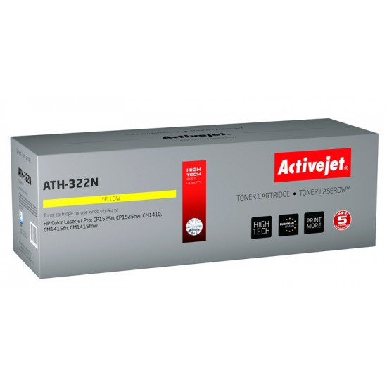 Activejet ATH-322N toner (replacement for HP 128A CE322A Supreme 1300 pages yellow)