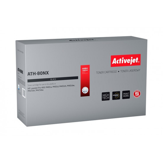 Activejet ATH-80NX toner (replacement for HP 80X CF280X Supreme 6900 pages black)