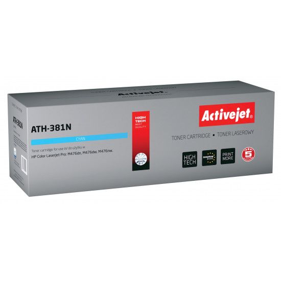 Activejet ATH-381N toner (replacement for HP CF381A Supreme 2700 pages cyan)