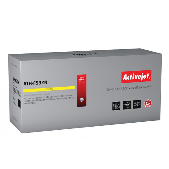 Activejet ATH-F532N toner (replacement for HP 205A CF532A Supreme 900 pages yellow)
