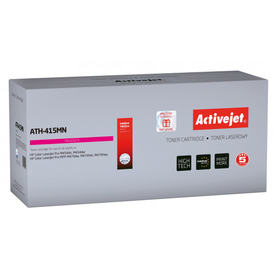 Activejet ATH-415MN toner cartridge for HP printers Replacement HP 415A W2033A Supreme 2100 pages Purple, with chip