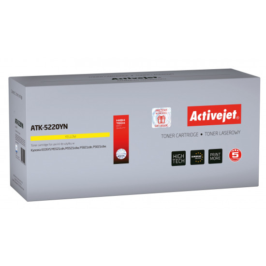 Activejet ATK-5220YN toner (replacement for Kyocera TK-5220M Supreme 1200 pages yellow)