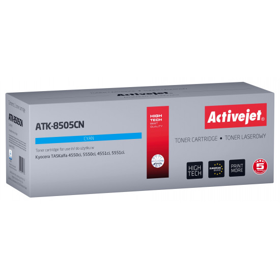 Activejet ATK-8505CN toner (replacement for Kyocera TK-8505C Supreme 20000 pages cyan)