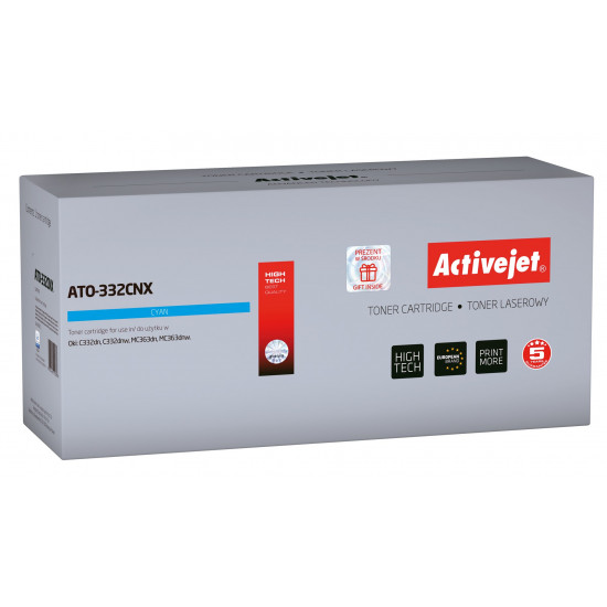 Activejet ATO-332CNX toner (replacement for OKI 46508711 Supreme 3000 pages cyan)