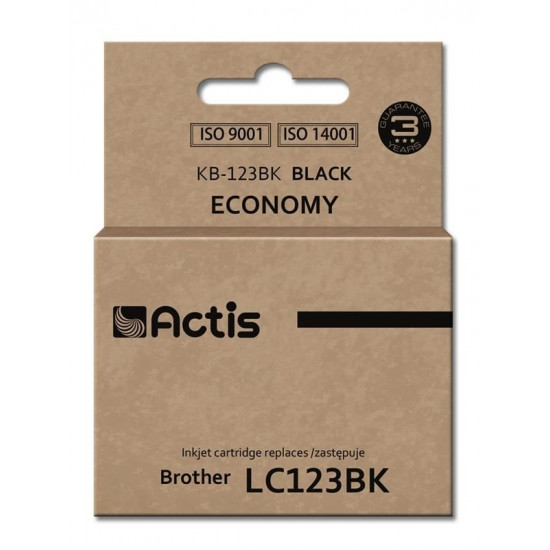 Actis KB-123Bk ink (replacement for Brother LC123BK/LC121BK Standard 10 ml black)