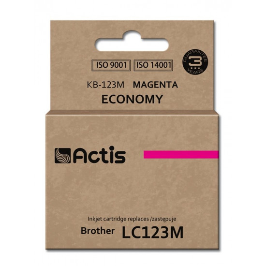 Actis KB-123M ink (replacement for Brother LC123M/LC121M Standard 10 ml magenta)