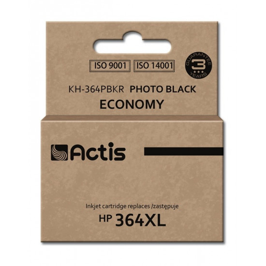 Actis KH-364PBKR ink (replacement for HP 364XL CB322EE Standard 12 ml black photo)